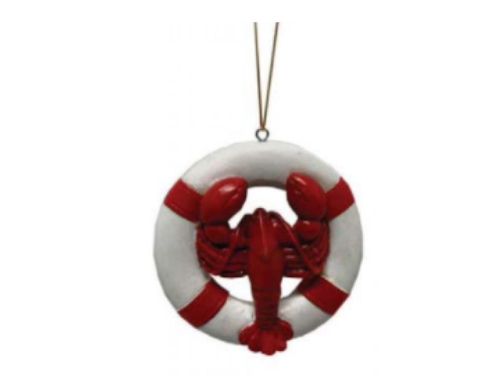 PEI Lobster/Life Ring Ornament