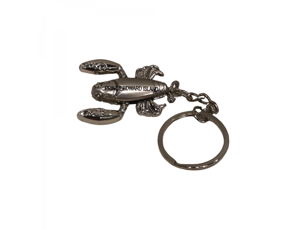 PEI Silver Lobster Keychain