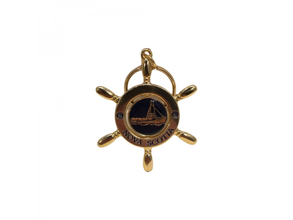 Ships Wheel Spinner Keychain-NS