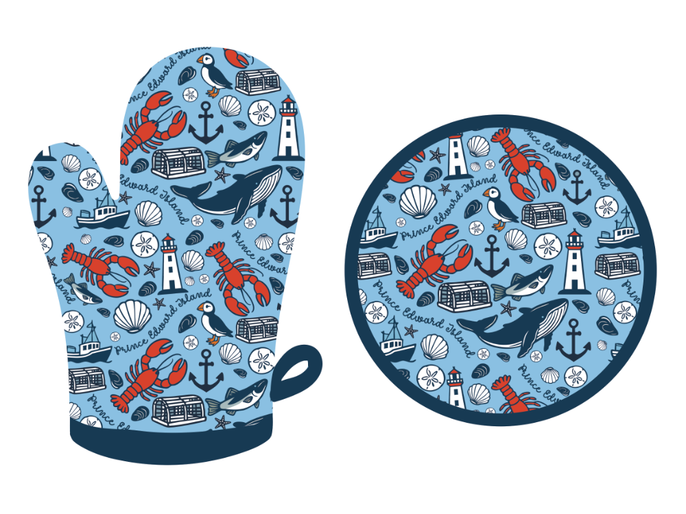 Prince Edward Island Pot Holder/Mitt Set