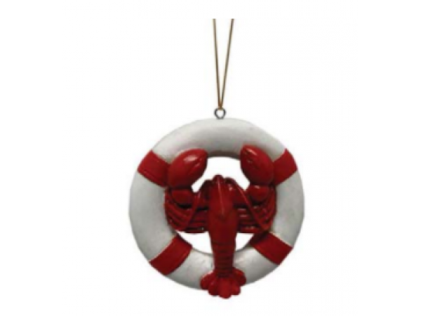 PEI Lobster/Life Ring Ornament