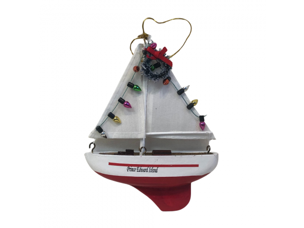 PEI Christmas Sailboat w Lights