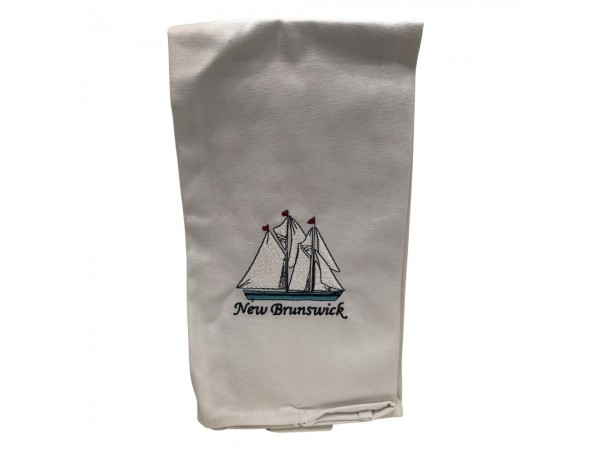 N.B. Sail boat Tea Towel